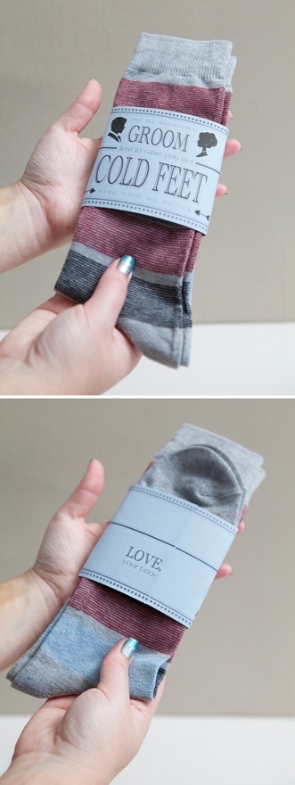 Groom Cold Feet Socks DIY